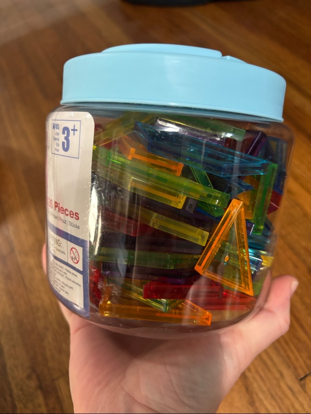 Transparent Pattern Blocks light table toy